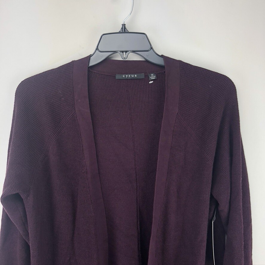 Cyrus Womens Burgundy Thermal Waffle 