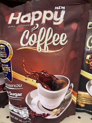 4 bags - Happy Coffee Original Healthy Coffee Mixed Dates Collagen No Sugar