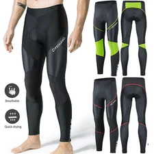 Men's Cycling Long Pants Gel Padded Race Fit Breathable MTB Bike Sports Trousers