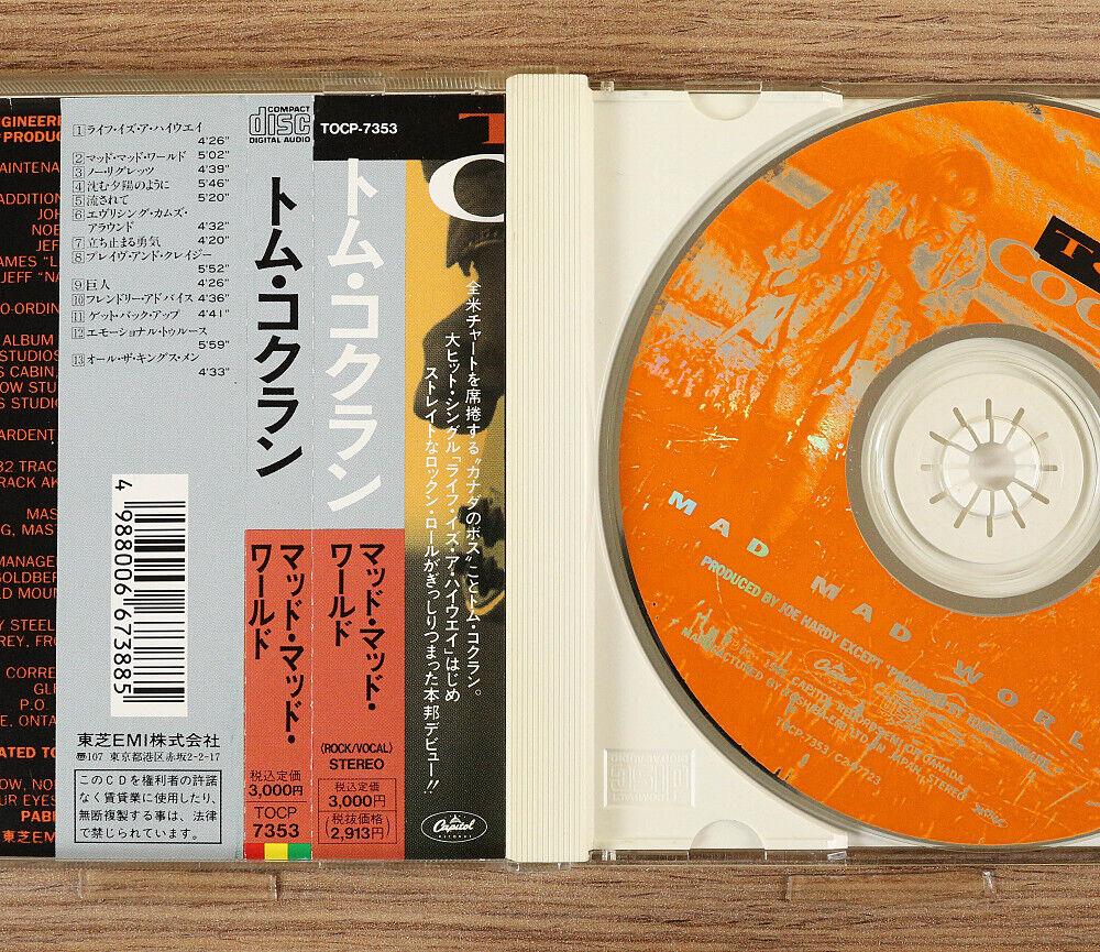 Tom Cochrane - Mad Mad World CD (Japan 1992 Capitol Records