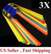 3 Flat Rubber Bands Slingshot Hunting Catapult Replacement Elastic Tapered Band