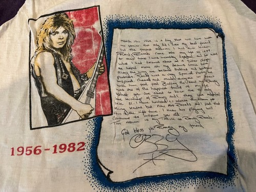 Ozzy Osbourne Randy 1983 Promo Shirt Size Medium Black Sabbath Rock Metal - Picture 4 of 7