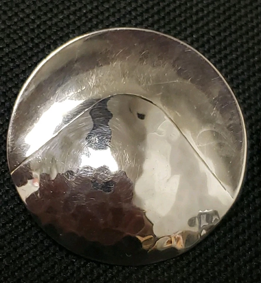 PENDIENTES DISCO PLATA ESTERLINA 👋 MARTILLADOS A MANO 🔨. Foto 4 de 4