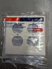 10 - Leviton White UNBREAKABLE Receptacle Wallplate 2-Gang Duplex Outlet Cover