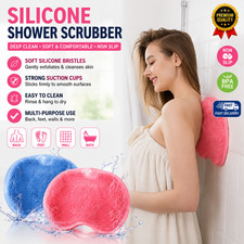 Foot Back Scrubber Exfoliating Silicone Massager Pad Cleaning Mat Bath Shower US