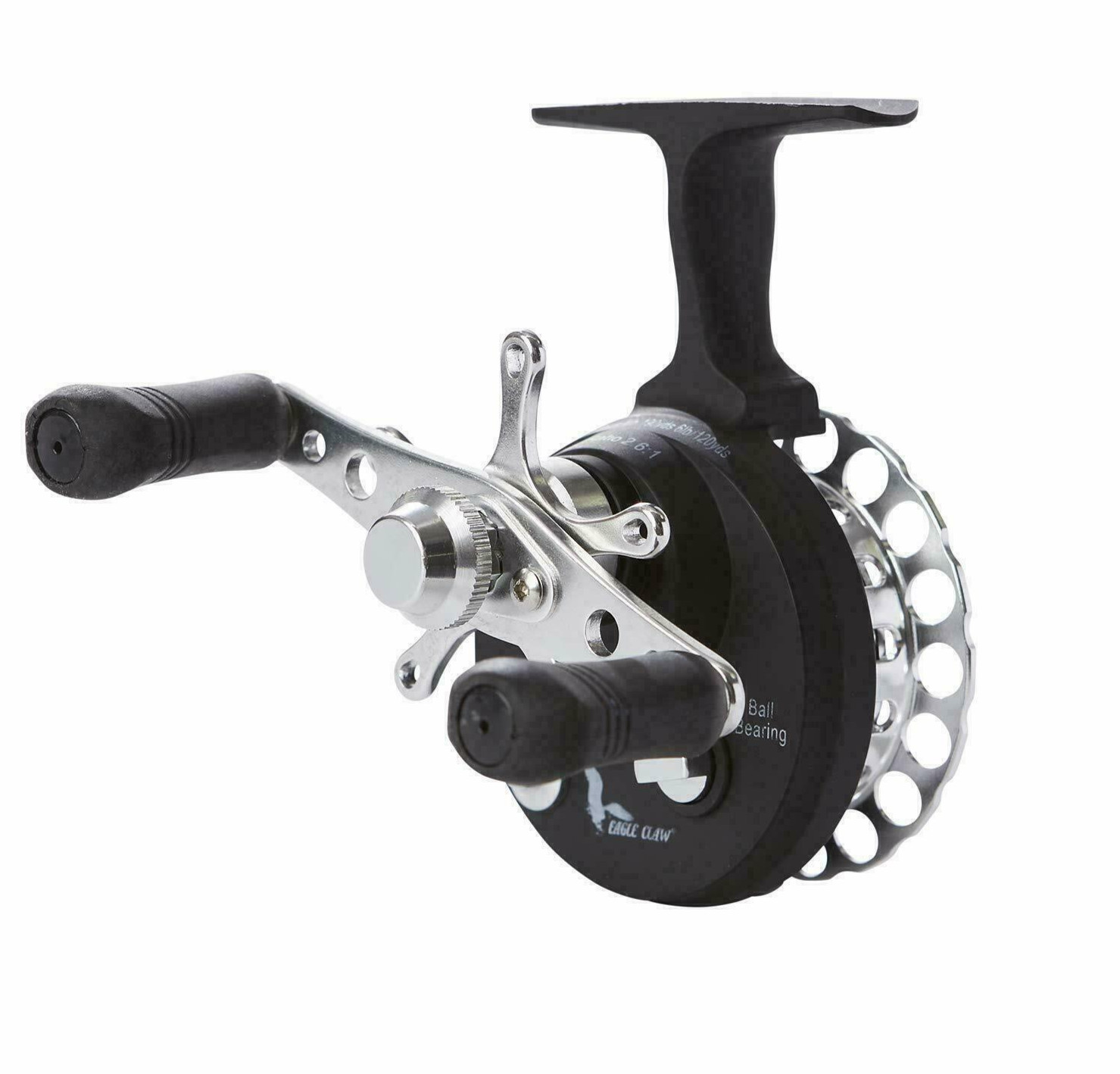 Eagle Claw Inline Ice Reel with Aluminum Spool, Smooth Teflon Drag #ECILIRAS