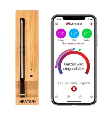 Meater MEATER Plus (50m range) Grillthermometer Holz