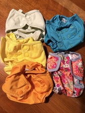Six Newborn Cloth Diaper Covers