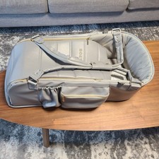 Mory June Moses Bag 2-in-1 Bassinet Diaper Bag Harbor Gray Vegan Leather Carrier