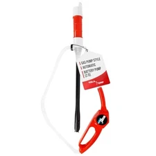 Battery Powered Fuel, Liquid, Gas, Water Transfer Portable Pump with Easy Light