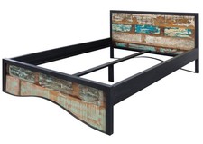 Bett Altholz 140x200 mehrfarbig lackiert INDUSTRIAL #110
