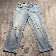 Wild Fable Straight Leg Jeans Women Size 6 Light Blue Distressed Ripped Knee