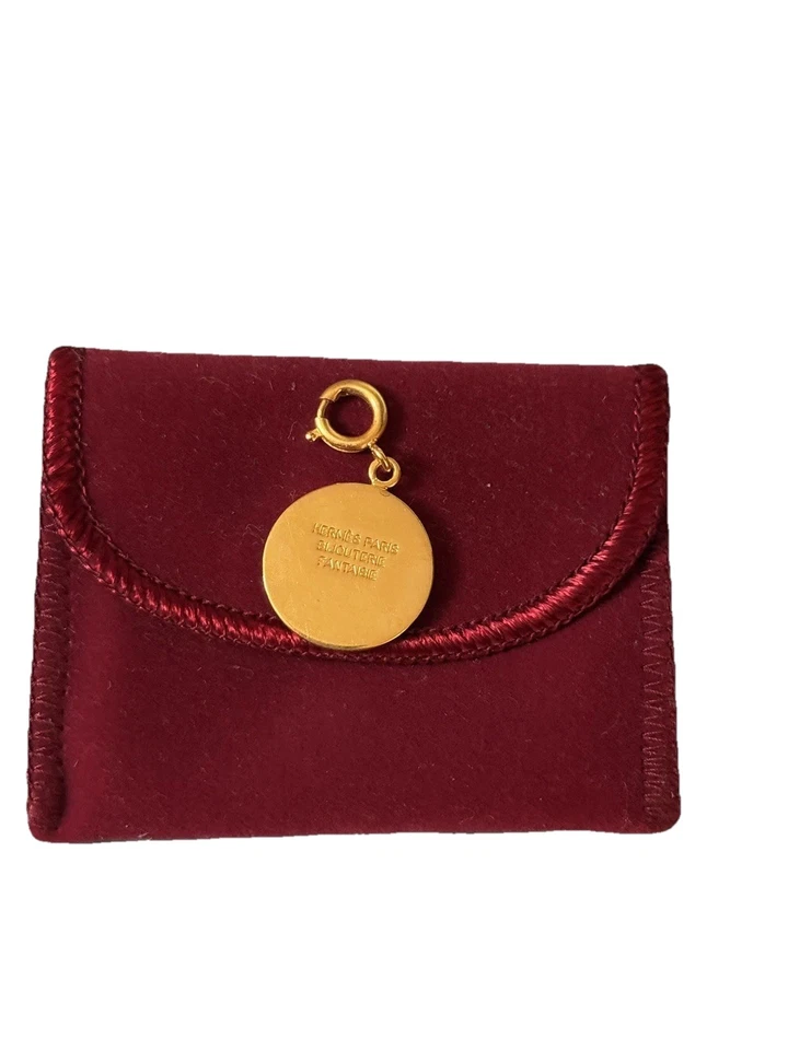 Collar Colgante Hermes Bijouterie Fantasía Sellier Tono Dorado Foto 2 de 3