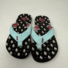 Reef Ahi Snow Cone Teal Strap Flip Flops Kids Size 11/12 Sandal