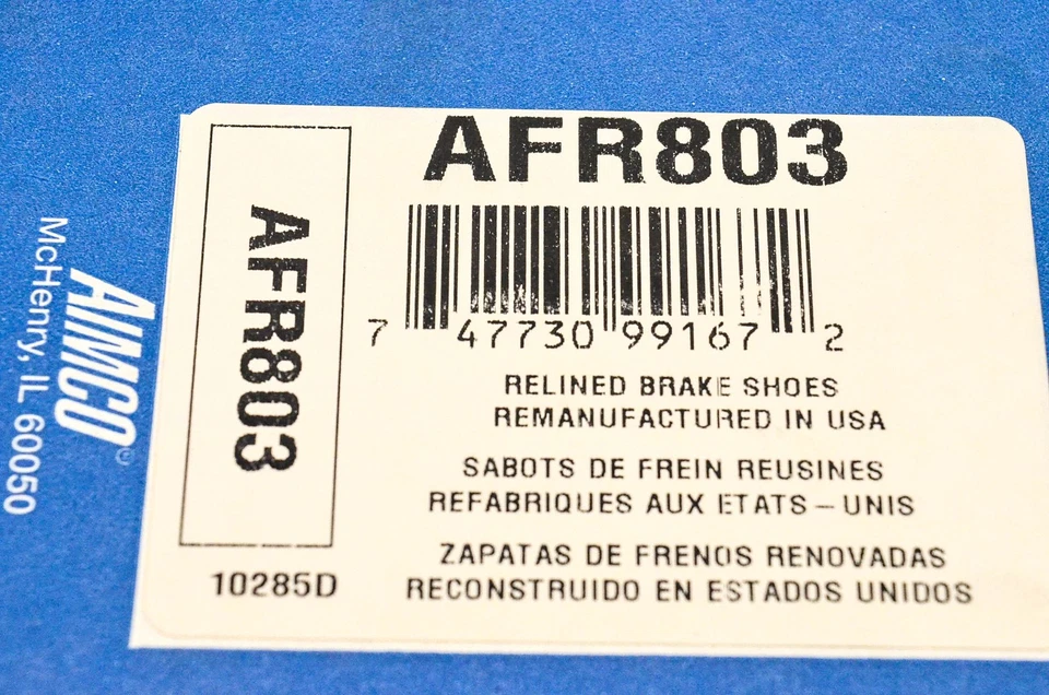 Kit de sapata de freio Aimco AFR803 remanufaturado novo na caixa - Imagem 3 de 3