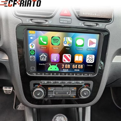 Android 15 Autoradio Apple Carplay GPS FM Navi Für VW Scirocco 137 138 2008-2017