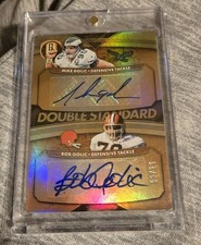 2019 Gold Standard Mike Golic * Bob Golic dual autographs autos 9/25 BROWN EAGLE
