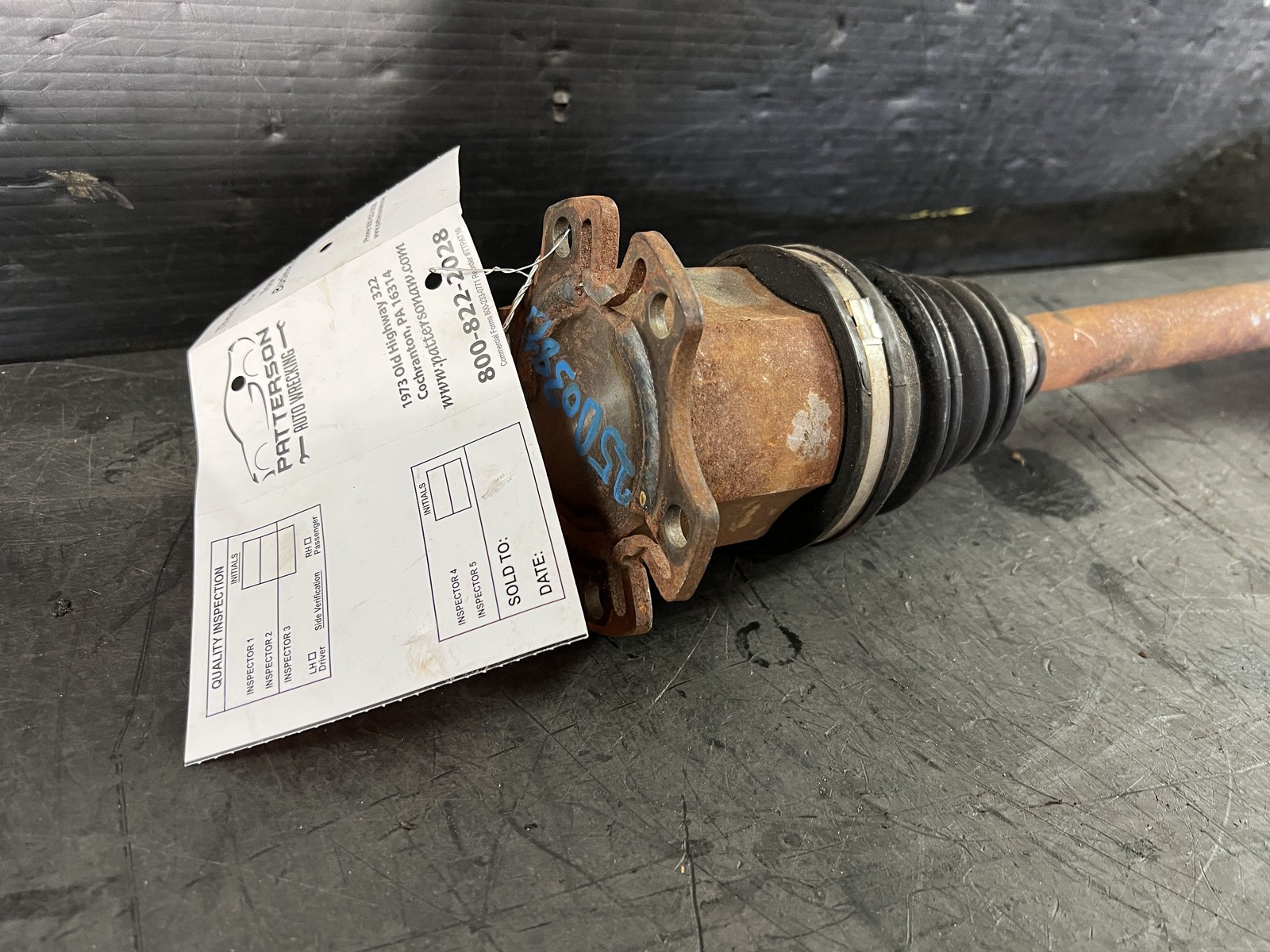 03-12 BENTLEY CONTINENTAL 6.0 FRONT DRIVER LEFT CV AXLE SHAFT