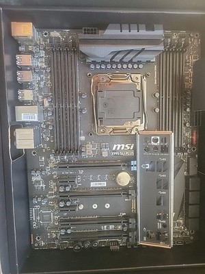 MSI X99S SLI PLUS, LGA 2011-3, Intel Motherboard. W/xeon-2630v3 Cpu. Used. 