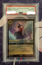 DISNEY card Lorcana Sorcerer Mickey D23 PSA10 Promo