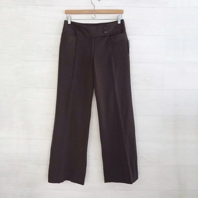 NWT Rafaella Studio - Brown wide leg 2-way stretch dress pants, sz 6