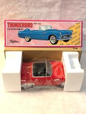 Fifties 1956 Ford Thunderbird Convertible Tin Friction Toy Model RED006223