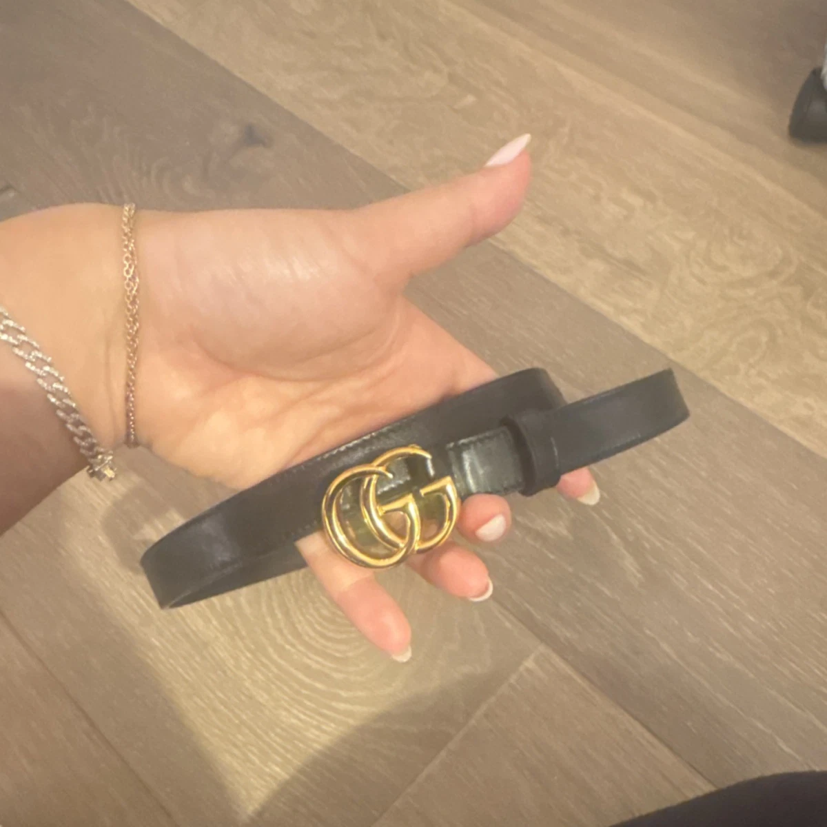 GUCCI Logo Belt 80/32 35mm Leather Black GHW Italy 68KC925 Black Leather GG Gucci Belt – Elite HNW - High End Watches  main image 4
