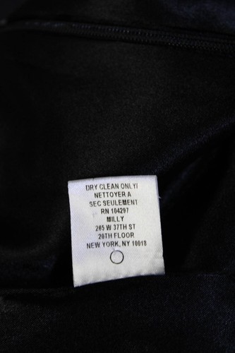 Milly Damen Struktur Blumendruck U-Boot-Ausschnitt Kurzarm Crop Top Schwarz Größe 4 - Bild 6 von 7