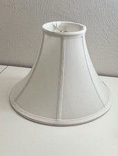 Bell lampshade-white-New- showroom displayed-great condition-9 Tall-12 bottom
