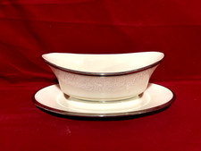 Lenox Moonspun Gravy Boat With Attached Underplate USA