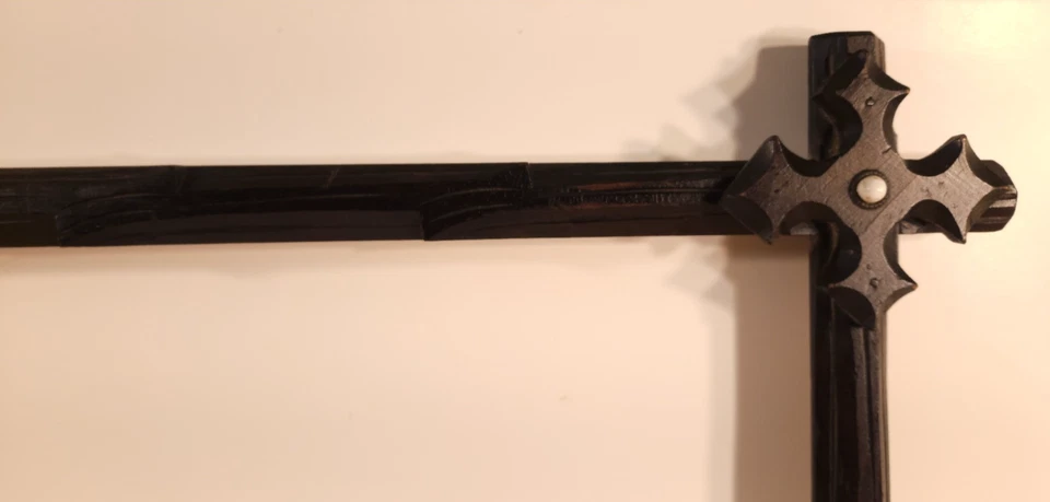 Marco de fotos vintage Eastlake Selva Negra medallones de esquina de madera porcelana Foto 3 de 4