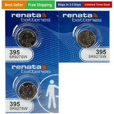 Batteries 395/SR927SW 1.5V Swiss Made Watch Battery 3 Pack