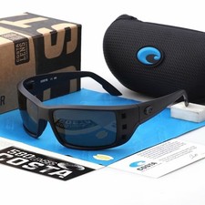 Costa Del Mar Men's Permit 580p black /black Rectangular Sunglasses