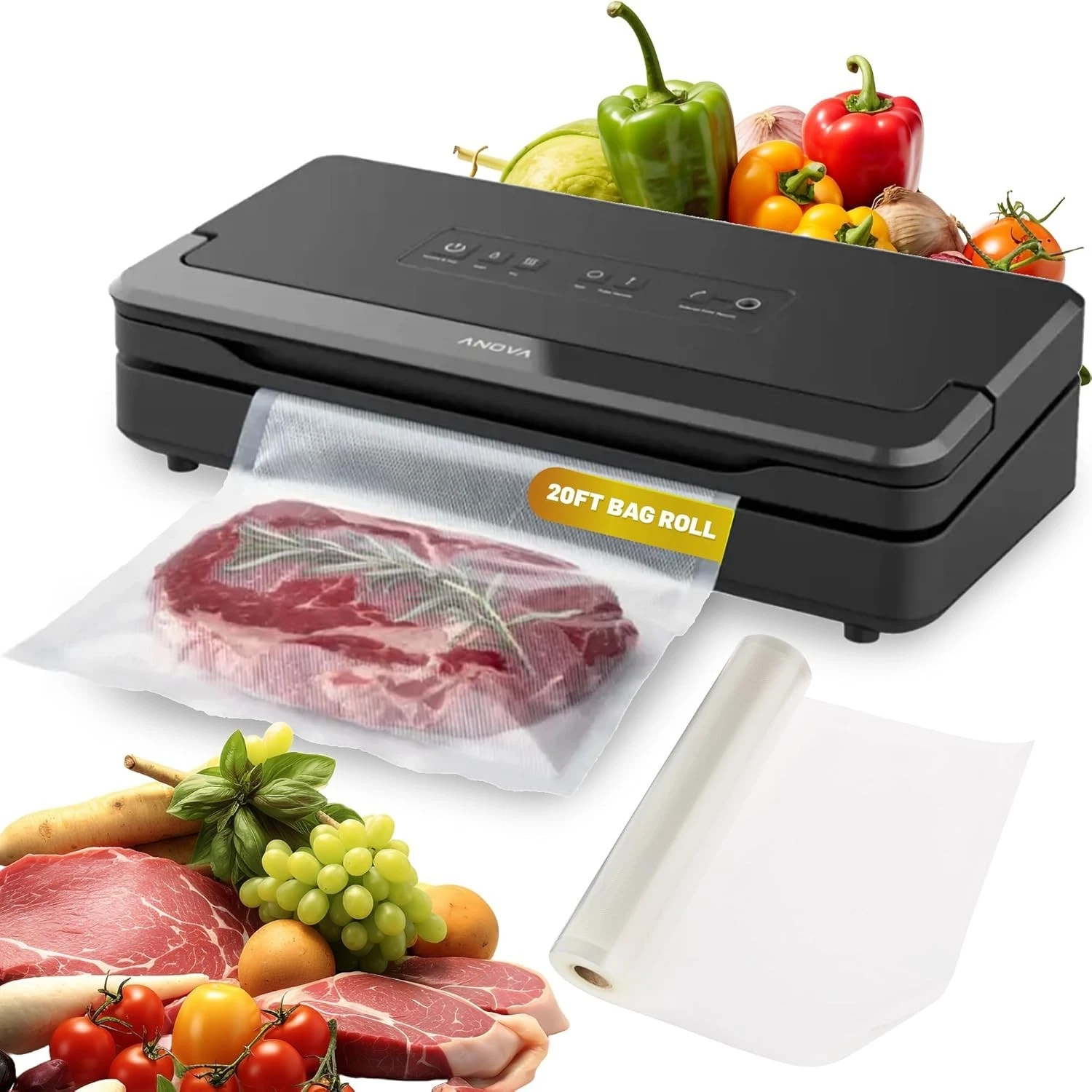 Precision Vacuum Sealer Pro, Includes Large Bag Roll (19ft), Wet & Dry Dual Food
Opens in a new wind
