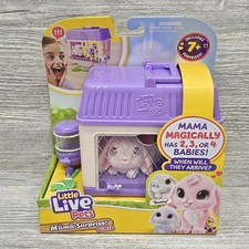 Little Live Pets Mama Surprise Minis Bunny Hutch Playset 7 Surprises Toy Purple