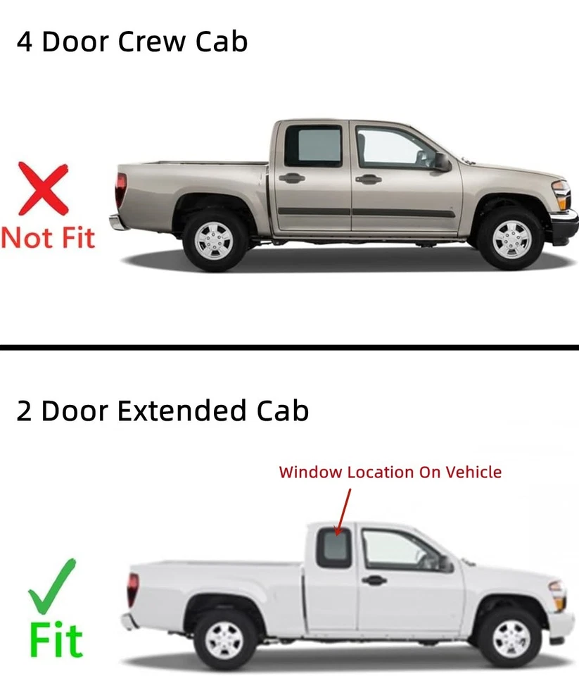 Cuarto de cristal derecho Fit 06-10 Isuzu i280 i-290 i-370 cabina extendida lado pasajero Foto 2 de 4