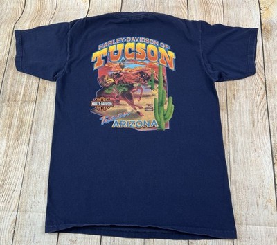 Harley Davidson Motorcycles Tucson Arizona Bucking Horse Cowboy Medium T Shirt 