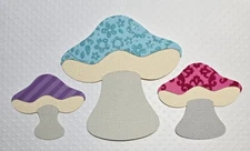 Alice in Wonderland, Mushroom Set. Scrapbook, Card making Paper Piecing