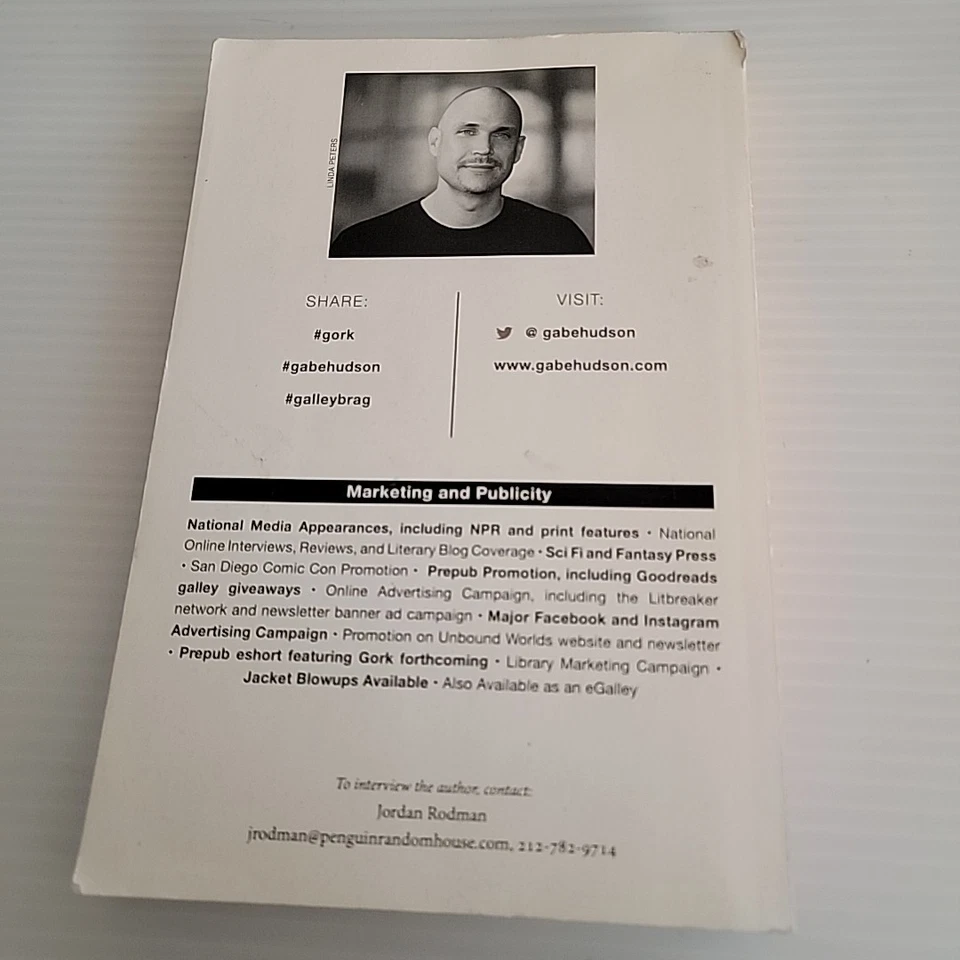 Gork, the Teenage Dragon: Gabe Hudson - UNCORRECTED BOUND PROOF - *VG* - Unique! - Image 2 of 4