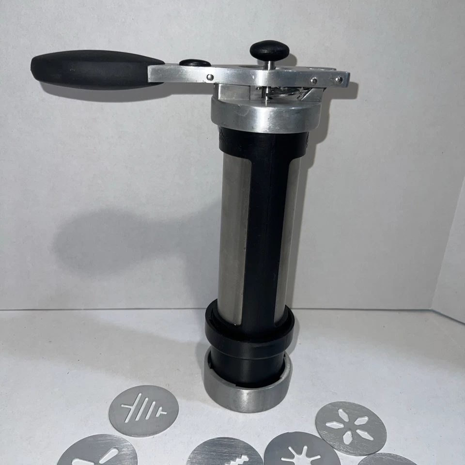 Prensa de galletas Wilton Cookie Pro Ultra vintage con 8 diseños Foto 2 de 4