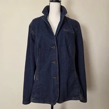 Vintage 90's Y2K Lane Bryant Venezia 22/24 Denim Jacket Long Sleeve Buttons Blue