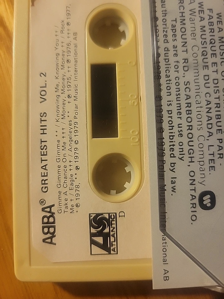 Abba   greatest hits   vol.2    cassette - Image 3 of 3