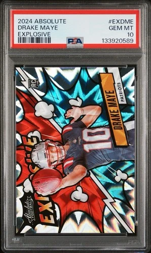 2024 Panini Absolute - PSA 10 Explosive Drake Maye Case Hit! 🔥 Gem Mint 💎