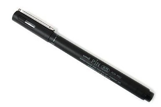 Uni Pin Drawing Pen - Pack of 12 Black Pens - Please Select Width Required - Image 1 of 1