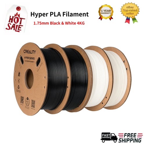 Creality Hyper PLA Filament 1.75mm Black & White 4KG for 30-600mm/s High Speed