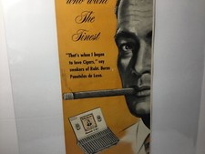1950 Robt. Burns Cigars, For smokers who want the finest. Original Print Ad.