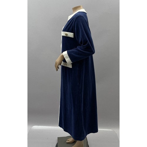 Saks Fifth Robes of California Vtg 70s House Dress Small Caftan Terry Cloth - Picture 4 of 12