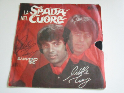 45 Runden - 7'' - Little Tony - Das Schwert im Herzen - handsigniert - Autogramm
