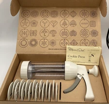 The Pampered Chef Cookie Press #1525 Original Box 15 Different Discs-MISSING ONE