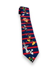 Vintage 90 s Looney Tunes Mania Bugs Daffy Taz Necktie